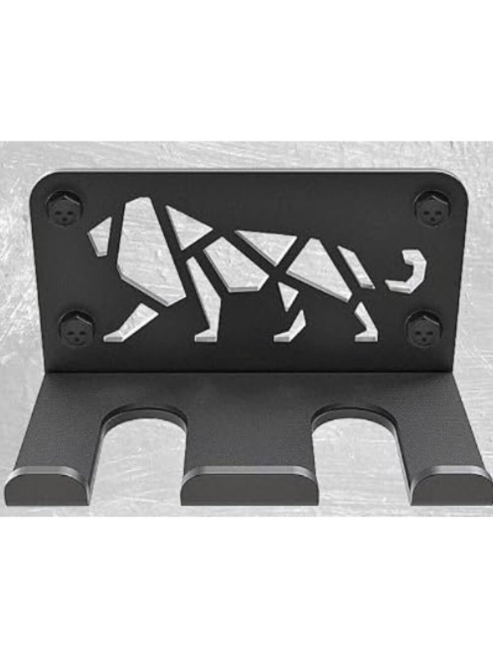 Kipika Versatile Wall Mounted Barbell Holder with Hooks Gym Space Organizer